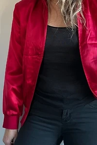 Silk Red Ballet Bomber Selected by KA.TL.AK
