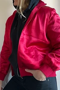 Silk Red Ballet Bomber Selected by KA.TL.AK