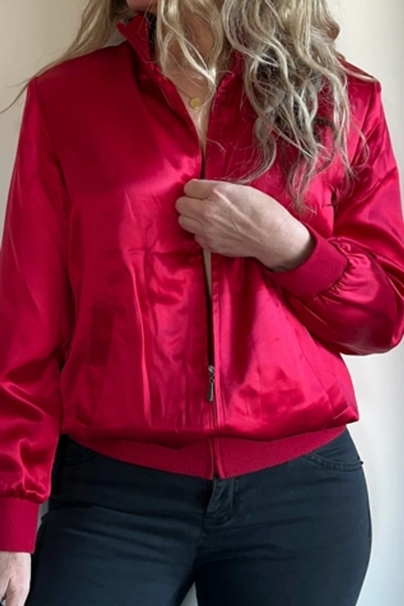 Silk Red Ballet Bomber Selected by KA.TL.AK