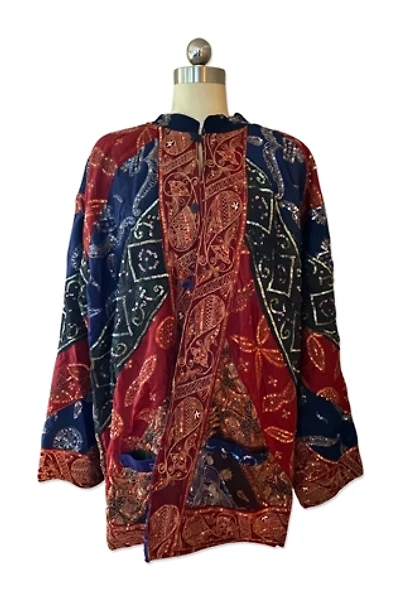 1990s Sequin Silk Patchwork Jacket Selected By Ritual Vintage