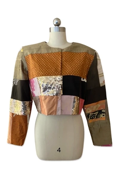 1980s Silk And Sequin Patchwork Jacket Selected By Ritual Vintage