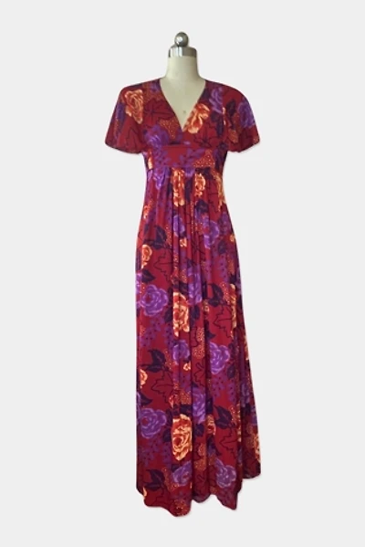 1970s Psychedelic Print Maxi Dress Selected By Ritual Vintage