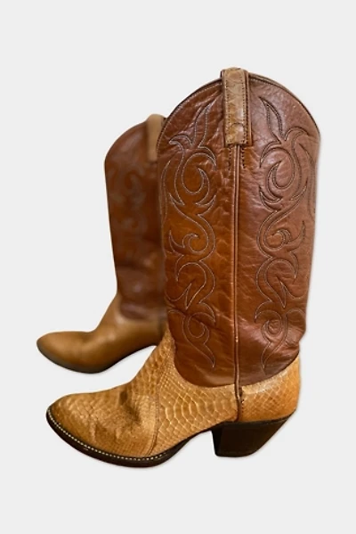 Vintage Dan Post Cappuccino Cowgirl Boots Selected By Ritual Vintage