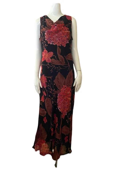1990s Floral Bias Cut Midi Dress Selected By Ritual Vintage