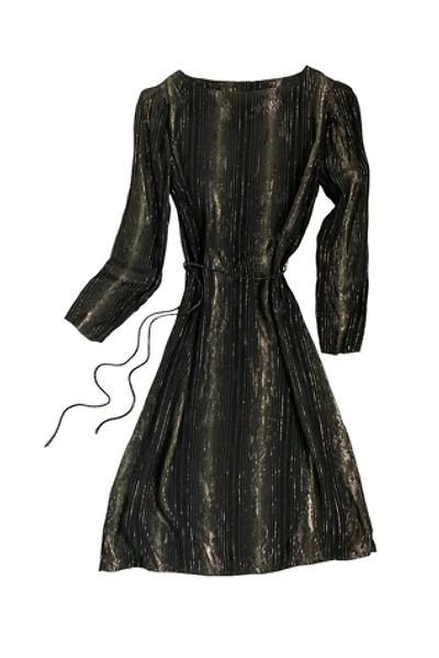 Vintage 1970s Metallic Threads Sheer Dress Selected by SharpLilTeeth