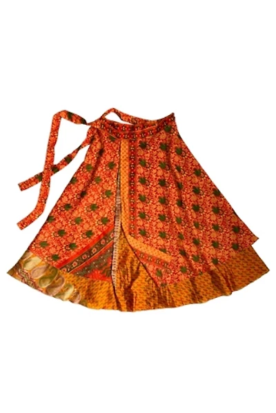 Vintage 1990s Silk Wrap Skirt Selected by SharpLilTeeth