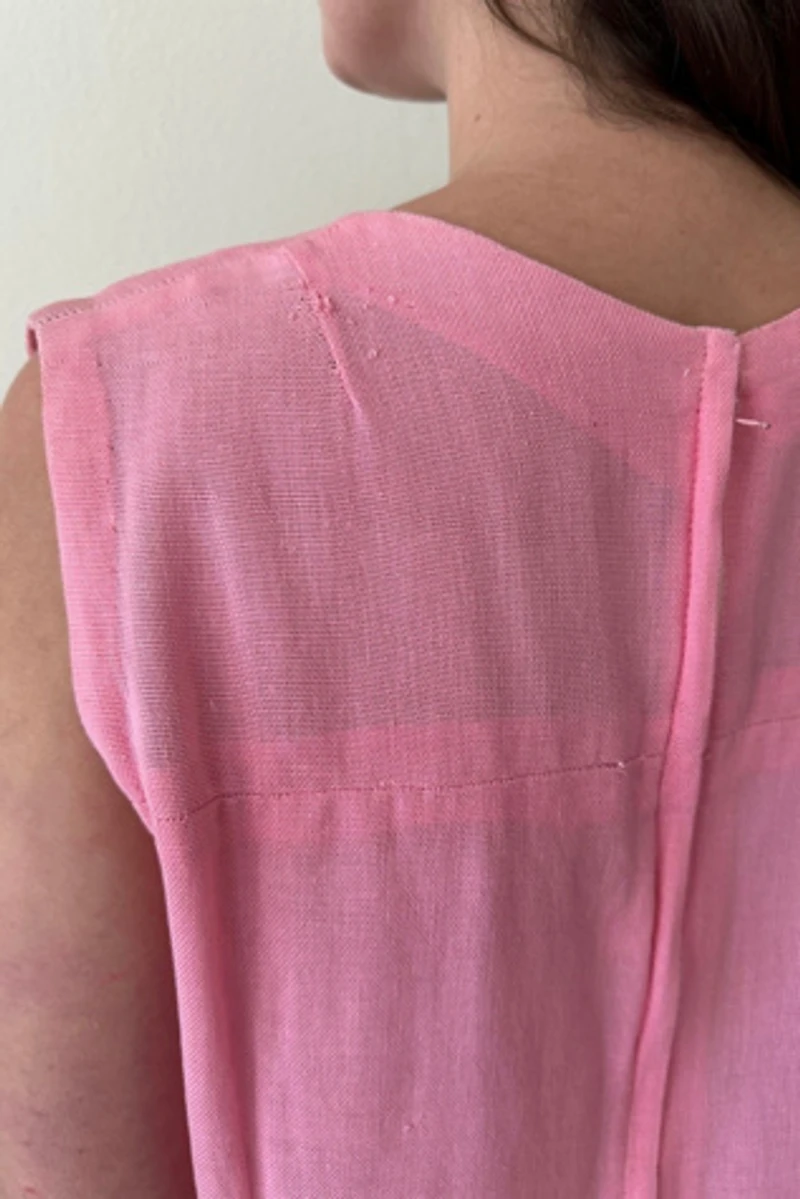 Pink Folk Embroidered Sheath Dress Selected by Picky Jane