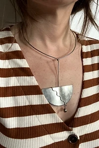 1970s Mesopotamic Half Sphere Modernist Choker Selected by Cherry