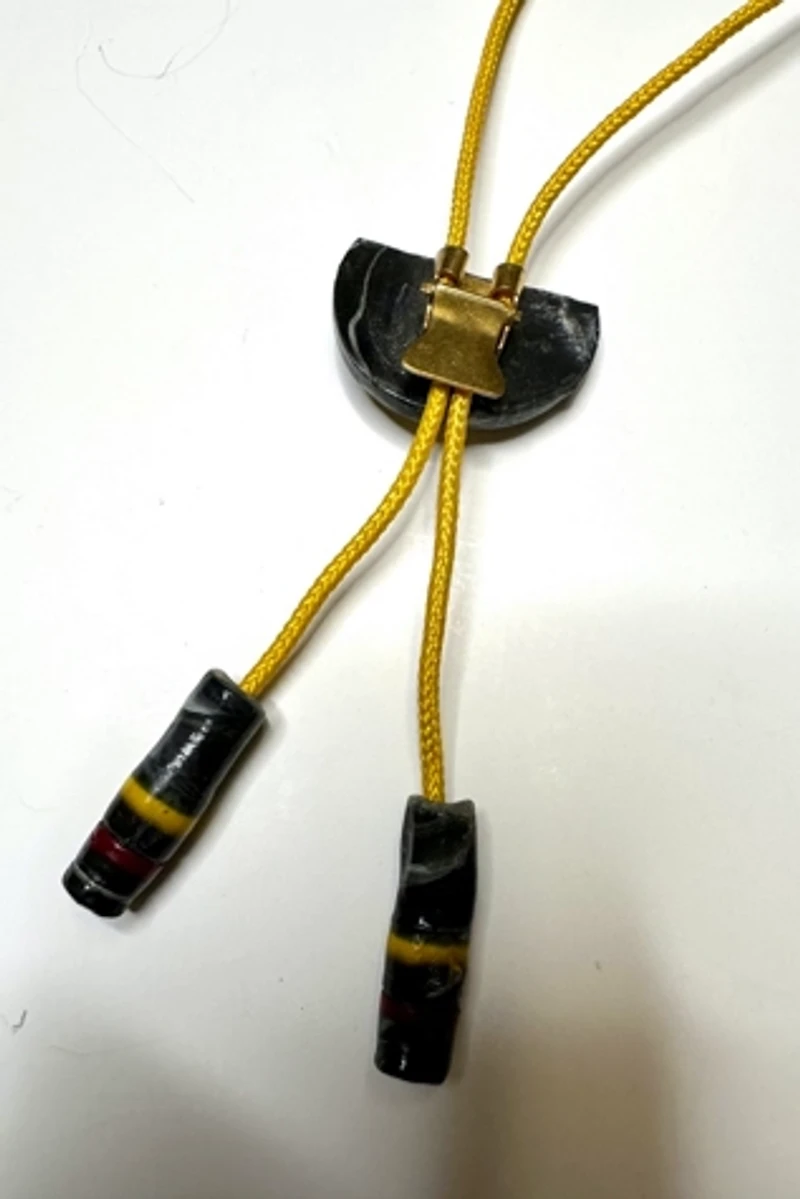 1980S New Wave Yellow Cord Bolo Tie Selected by Cherry
