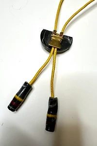 1980S New Wave Yellow Cord Bolo Tie Selected by Cherry