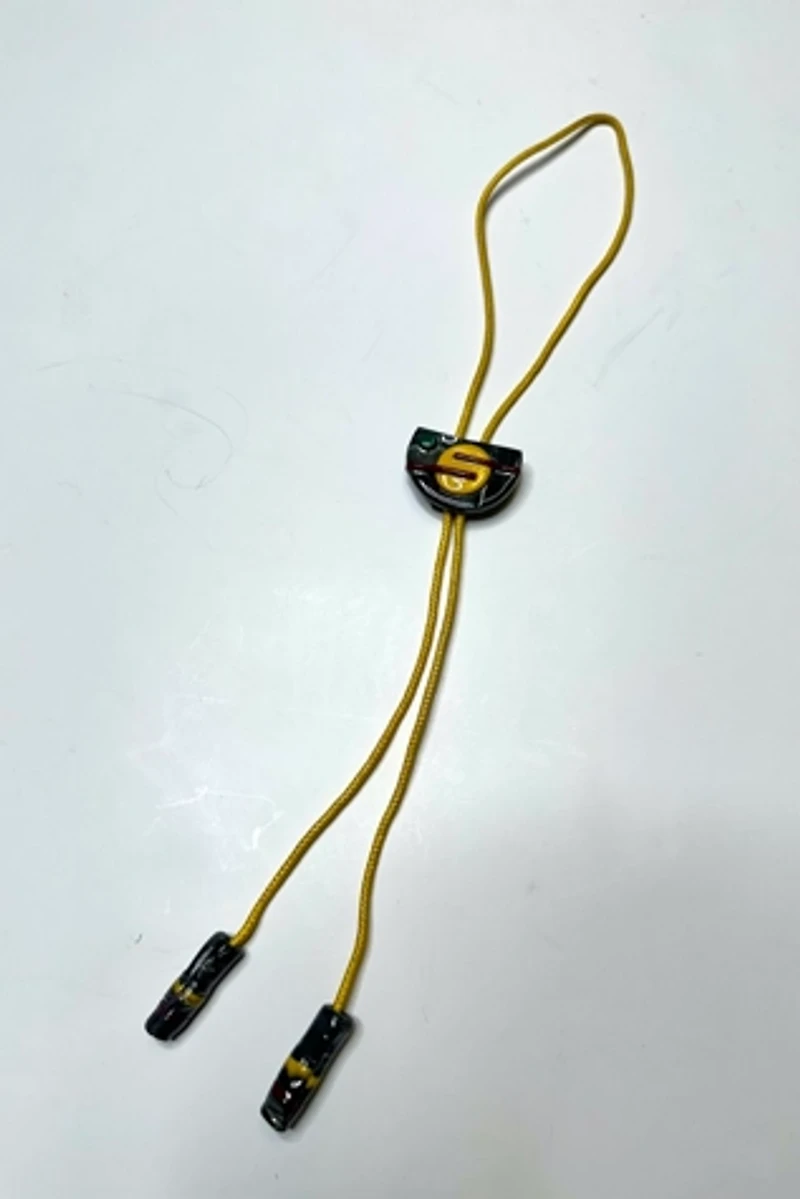 1980S New Wave Yellow Cord Bolo Tie Selected by Cherry