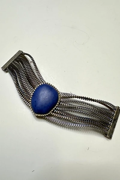 Vintage Zipper Strand Bracelet with Big Blue Stone Selected by Cherry