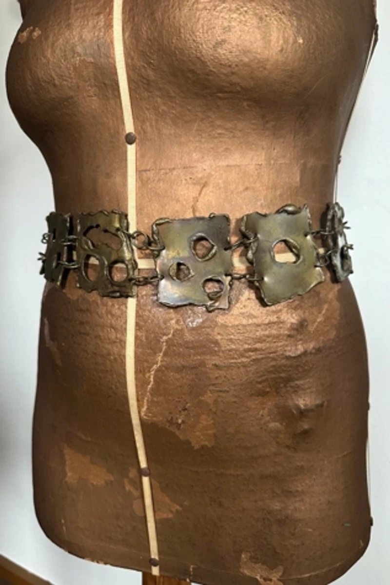 1970s Artisan Hand Wrought Brutalist Belt Selected by Cherry