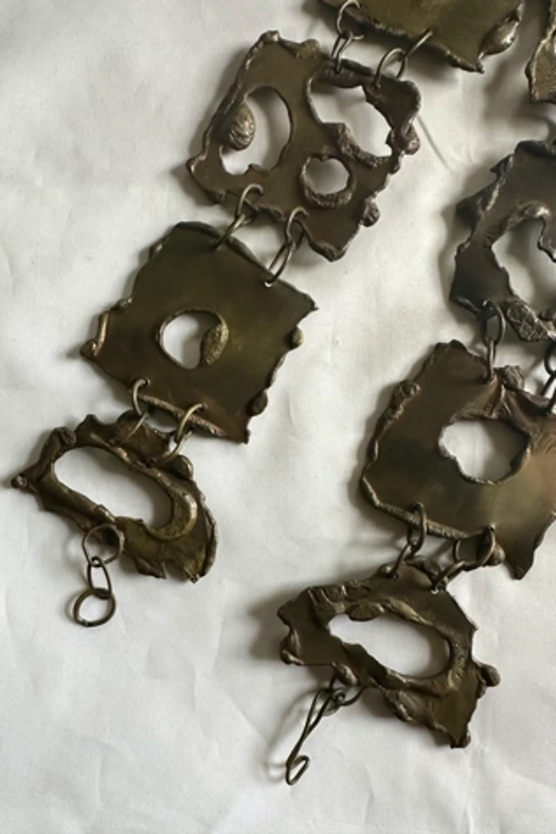 1970s Artisan Hand Wrought Brutalist Belt Selected by Cherry