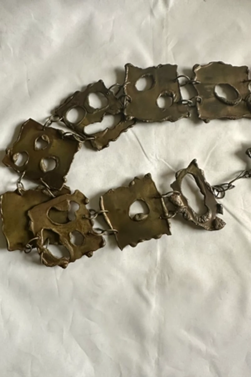 1970s Artisan Hand Wrought Brutalist Belt Selected by Cherry