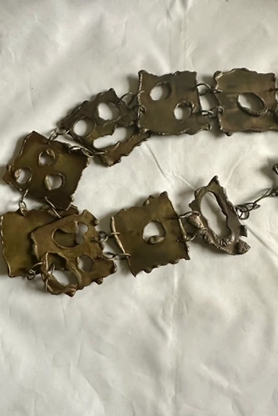 1970s Artisan Hand Wrought Brutalist Belt Selected by Cherry