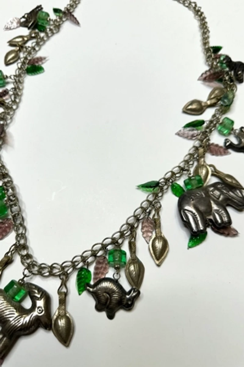 1980s Silver Animal Charm Chain Belt Selected by Cherry