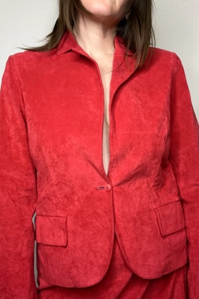 1970s Ultra Suede Corral Skirt Suit Set Selected by Cherry