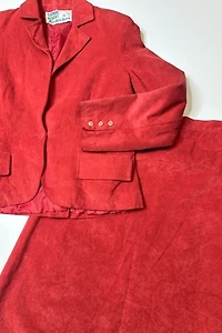 1970s Ultra Suede Corral Skirt Suit Set Selected by Cherry