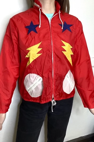 1970s Stars and Lighting Windbreaker Hoodie Selected by Cherry