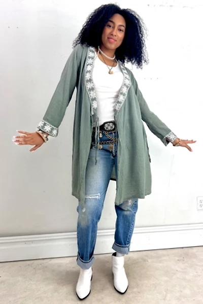 Vintage Embroidered Wrap Jacket Selected by Anna Corinna