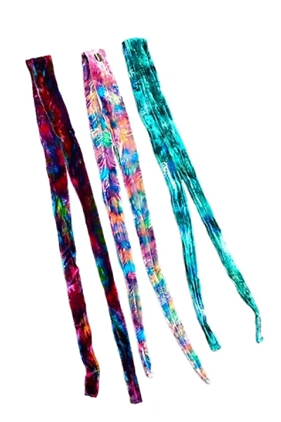 1990s Tie Dye Silk Velvet Wrap Belt Selected by Busylady Baca & The Goods