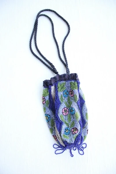 1920s Intricate Beaded Floral Handbag Clutch Selected By Moons + Junes Vintage