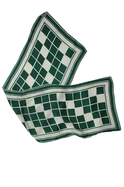 1980s Block Silk Scarf Selected By Moons + Junes Vintage