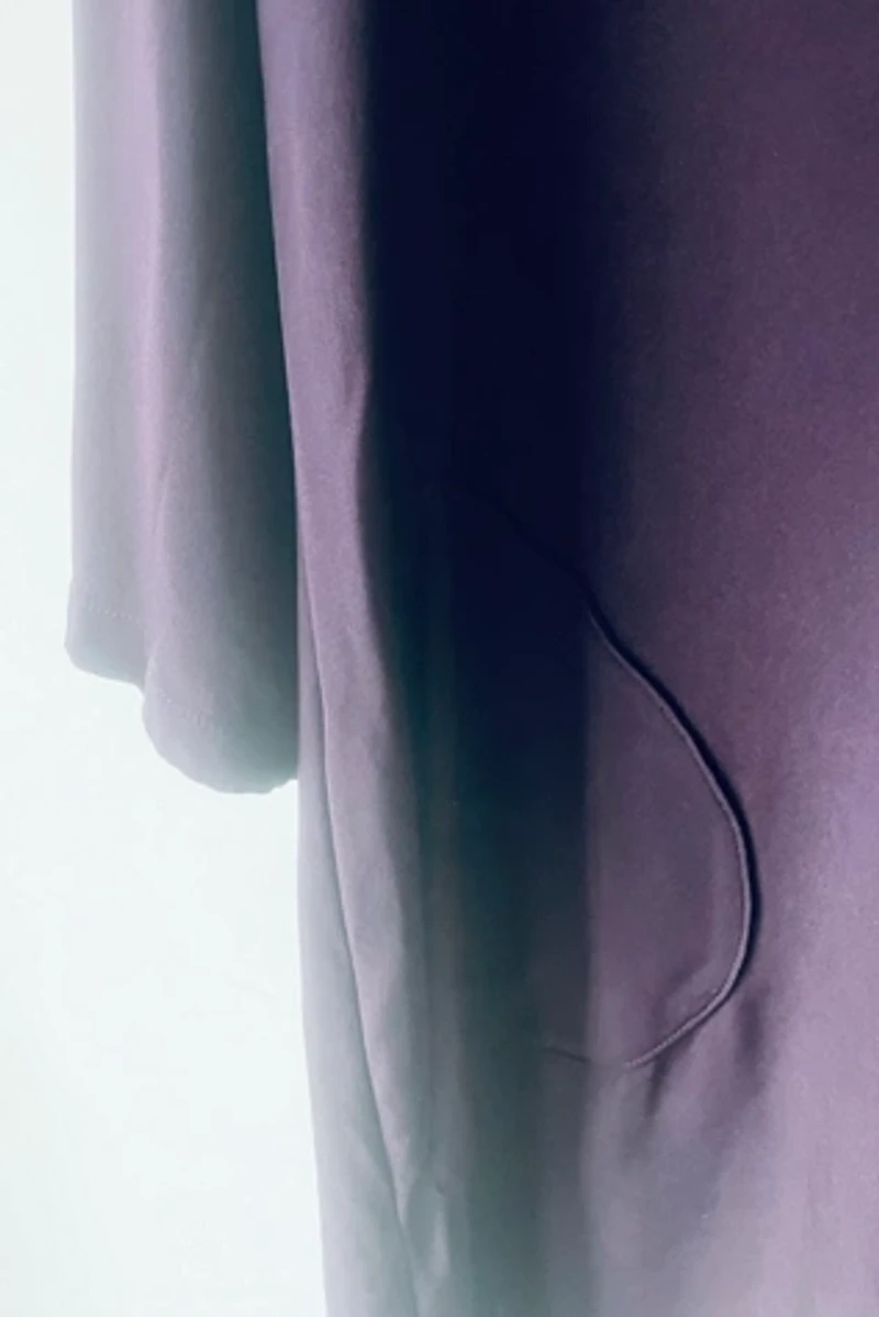 Peter Cohen Deep Plum Silk Midi Dress Selected by The Curatorial Dept.