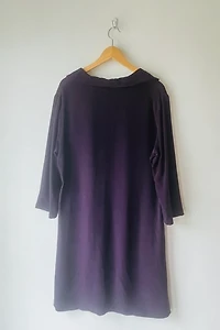 Peter Cohen Deep Plum Silk Midi Dress Selected by The Curatorial Dept.