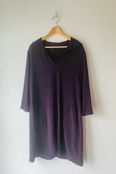 Peter Cohen Deep Plum Silk Midi Dress Selected by The Curatorial Dept.