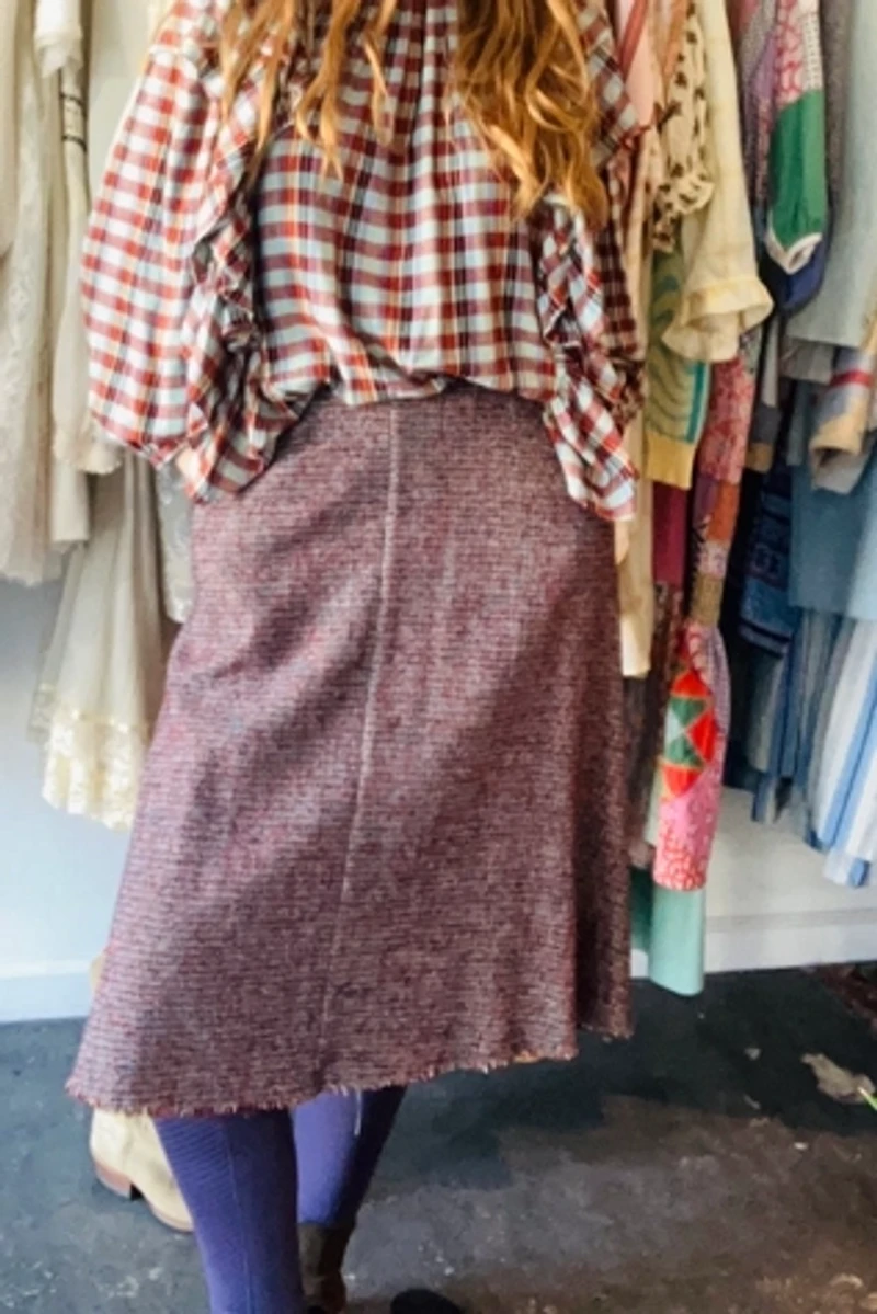 Sibel Saral Tweed Wool Skirt Selected by The Curatorial Dept.