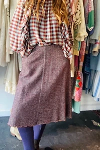 Sibel Saral Tweed Wool Skirt Selected by The Curatorial Dept.