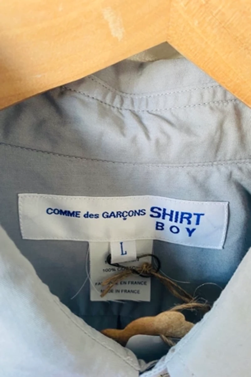 Comme des Garcons Boy Grey Cotton Shirt Selected by The Curatorial Dept.