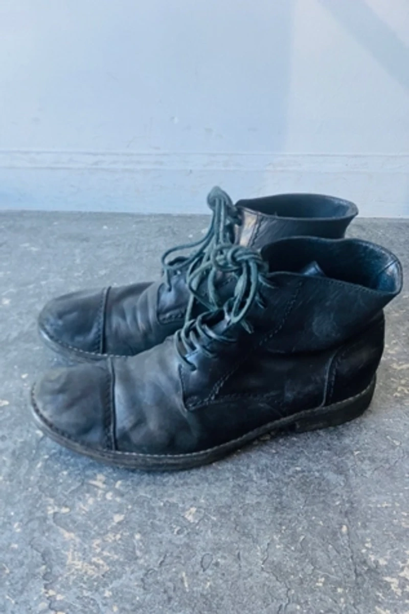 Yohji Yamamoto Black Leather Boots Selected by The Curatorial Dept.
