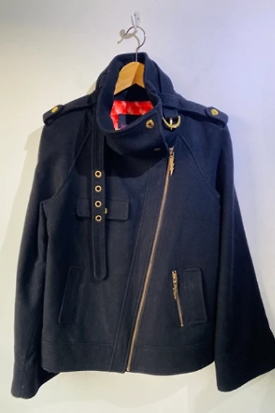 Vintage Betsey Johnson Black Wool Moto Jacket Selected by The Curatorial Dept.