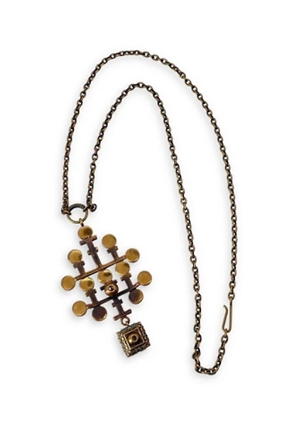 Vintage 70s Bronze Pentti Sarpaneva Brutalist Necklace Selected by MARMALADE