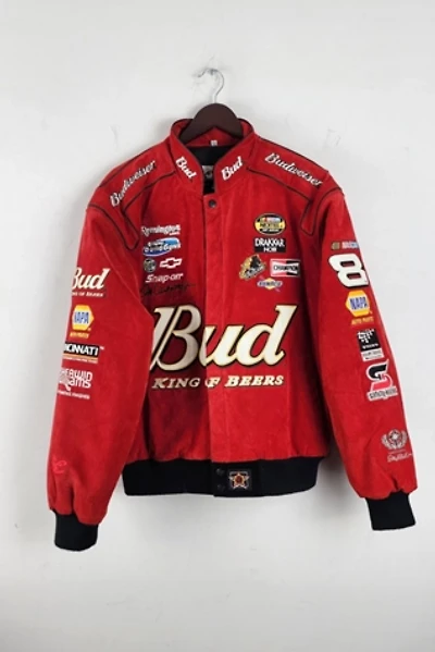 Vintage 2004 Budweiser Nascar Leather Suede Racing Jacket