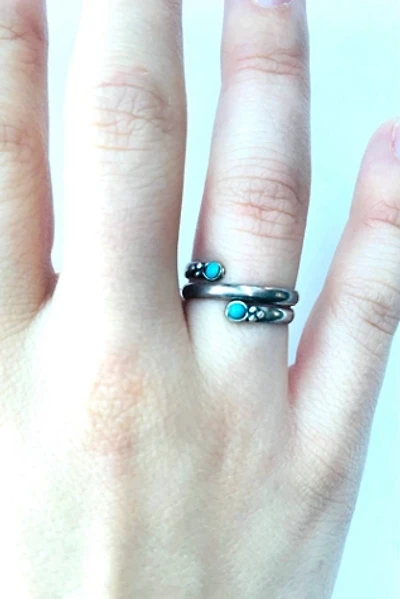 Vintage Silver and Turquoise Ring Selected by Nomad Vintage