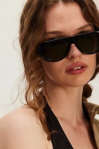 Harley Retro Aviator Oversized Sunglasses