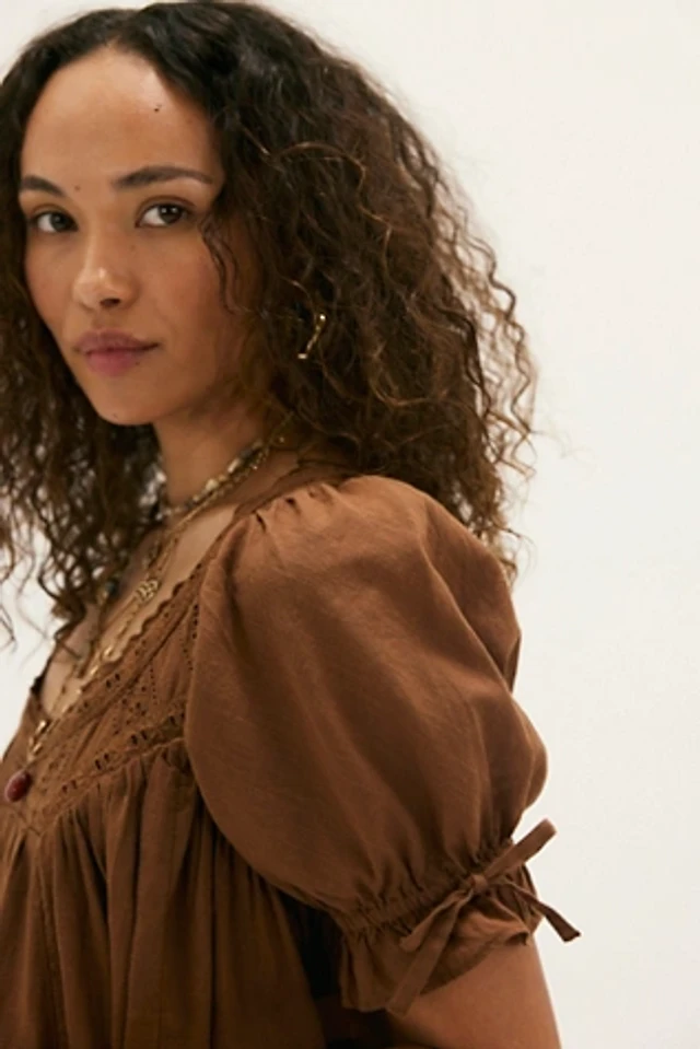 Maeve Twofer Faux Leather Babydoll Dress | The Summit Maeve Twofer Faux Leather Babydoll Dress | The Summit