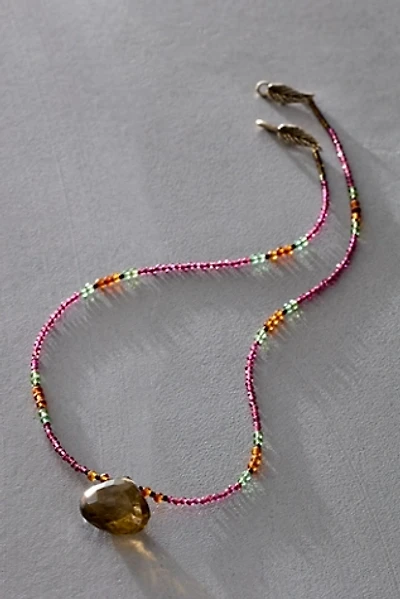 Alkemie Dara Vintage Beaded Garnet Necklace
