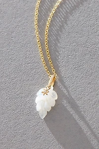 Acanthus Moonstone Leaf Necklace