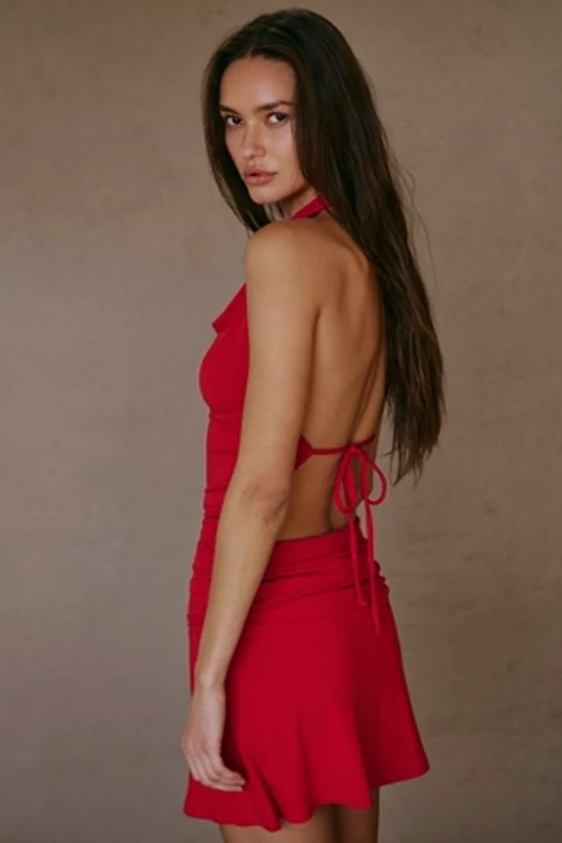 Good Feels Cowl-Neck Mini Dress