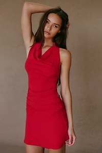 Good Feels Cowl-Neck Mini Dress