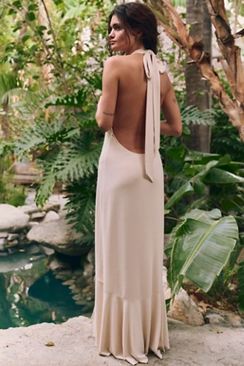 Good Feels Halter Midi Dress