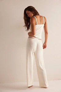 DONNI. The Pointelle Simple Crop Pants
