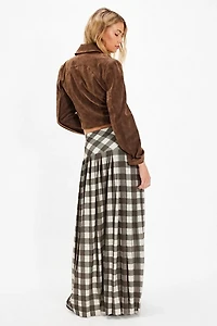 Norma Kamali Pleated Long Skirt With Slit