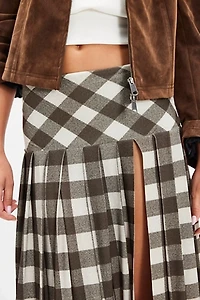 Norma Kamali Pleated Long Skirt With Slit