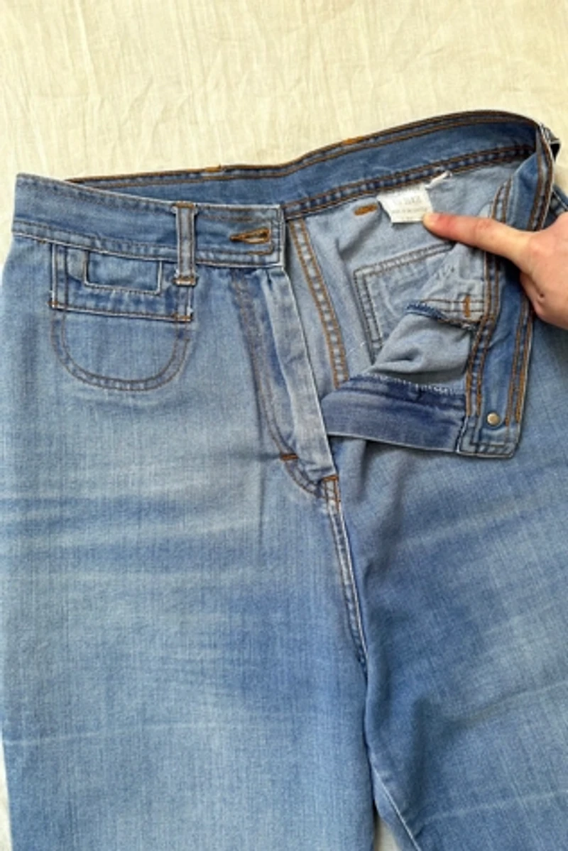 Vintage 1970s Light Wash Denim Pants Selected by Grievous Angel Vintage